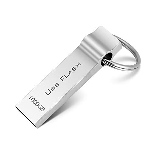 Memoria USB 1TB Dorypal Pendrive USB 3.0 Alta Velocidad Impermeable Flash Drive Llavero de Metal Adecuado Pen Drive para el Almacenamiento Datos de Computadoras, Mayor Capacidad (Large1tb)