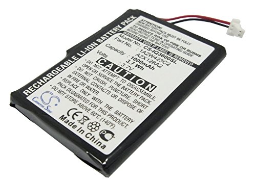 MEXXTRONICS Battery for Use in Garmin A2X128A2, 1000mAh, 3,7V, Lithium Ion, Li-Ion, LiIon, 100% Fits, Fully Compatible (Not AN Original Battery), Black, 1000 mAh, 3,7 V, GPS Navigation