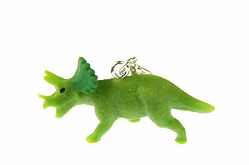 Miniblings Cuernos de Goma Verde Escudo Cuello Dinosaurio Triceratops luz Charm Dino