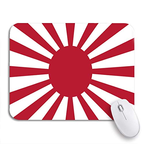 MOBEITI Gaming Mouse Pad Rojo Japón Bandera japonesa Ejército imperial Sol naciente Símbolo Resbalón de goma antideslizante Computadora Alfombrilla de ratón para portátiles Alfombrillas de ratón