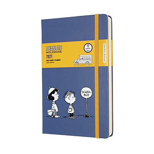Moleskine - Peanuts Edición Limitada Lucy y Linus, Agenda Diaria 2021 de 12 Meses, un Día por Página, Tapa Dura, Tamaño Grande de 13 x 21 cm, 400 Páginas