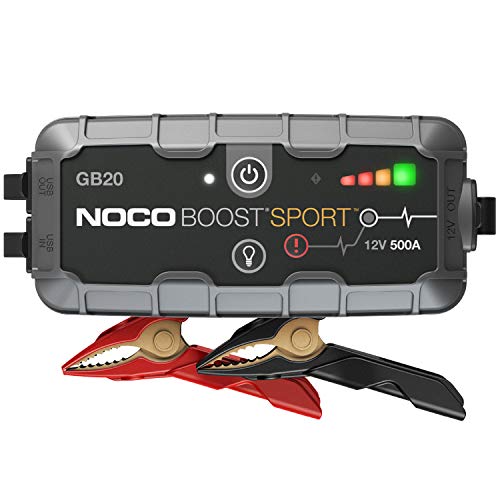 NOCO Boost Pro GB20: UltraSafe 12V 500A Arrancador, Bateria Booster, y Cables de Arranque para Motores de Gasolina de hasta 4 litros