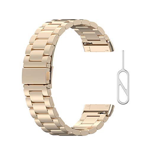 Oyrcvweuy - Bandas de repuesto de acero inoxidable para reloj Versa 3 para mujeres y hombres, pulseras y accesorios para relojes