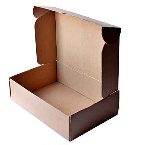 Pack 25 Cajas Carton Automontables para Ecommerce Color Marron Kraft I 25,5cm x 18 cm x 7,5 cm I Cajas Envios Paquetes, Cajas de Carton para Regalo - Caja cartón pequeña para envios postales