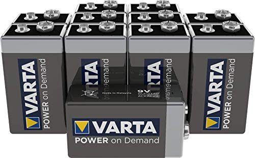 Pila de 9 V VARTA Power on Demand. Paquete de 10 unidades - inteligente, flexible y potente para consumidores móviles finales