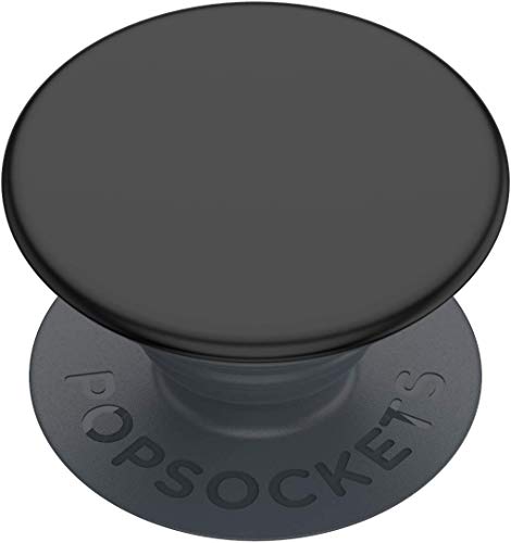 PopSockets: PopGrip Basic - Soporte y Agarre para Teléfonos Móviles y Tablets [Top No Intercambiable] - Black