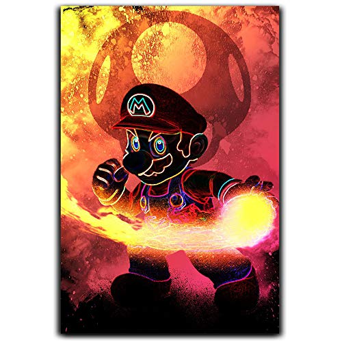 Póster de Dragon Vines Mario 3D All Stars Super Mario Bros 3 lienzo arte arte arte pintura juego cartel 35 aniversario original Super Mario muriendo luz 2 64 x 36 pulgadas