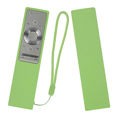 Protective Silicone Remote Case for BN59-01265A BN59-01291A BN59-01270A (RMCRMM1AP1) Smart TV Remote Cover Shockproof for Samsung OneRemote Anti-Slip Anti-Lost with Lanyard (Glow Green in Dark)