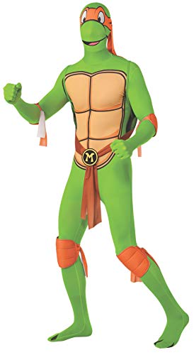 Rubies Disfraz Oficial de la Tortuga Ninja Michelangelo, cómoda como una Segunda Piel, para Adultos, Talla Mediana