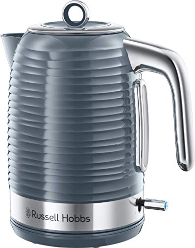 Russell Hobbs Inspire Hervidor de agua (eléctrico, 1.7 litros, acero inox, 2400 W, detalles cromados), Gris, ref. 24363-70