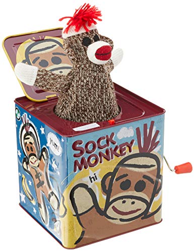 Schylling- Calcetines Monkey Jack EN LA Caja, Multicolor, 1 EA (SC-SMJB)