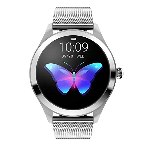 Smart watch KW10,IP68 Grado Impermeable,Ronda De Pantalla Táctil Con El Rastreador De Ejercicios,Sueño Podómetro For Detectar Heart Rate Compatible Con Android Y IOS Sistemas,diseño para mujeres