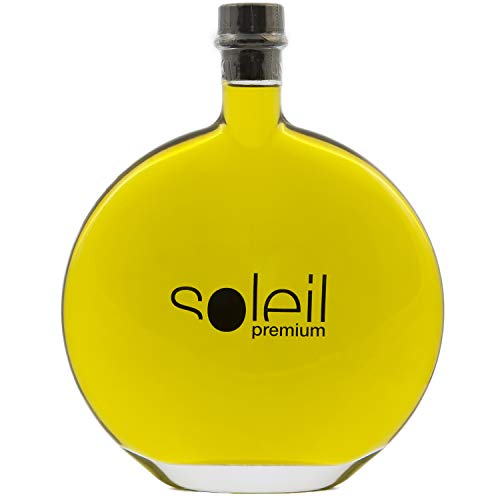 Soleil Premium Aceite de Oliva Virgen Extra Gourmet de Nueva Cosecha Temprana 2020-21 en Botella Vidrio de Diseño de alta Calidad con Estuche de Regalo. 500 ml