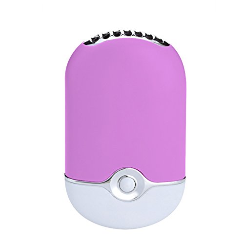 ThreeH Ventilador USB Silencioso Mini Aire Acondicionado Viaje Recargable Ventilador de Aire Humidificador Ventilador de Refrigeración F015,Purple
