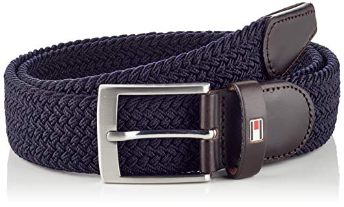Tommy Hilfiger Hombre New Adan Belt 3.5cm Cinturón Not Applicable, Azul (Sky Captain 422), 95 (Talla del fabricante: 80)