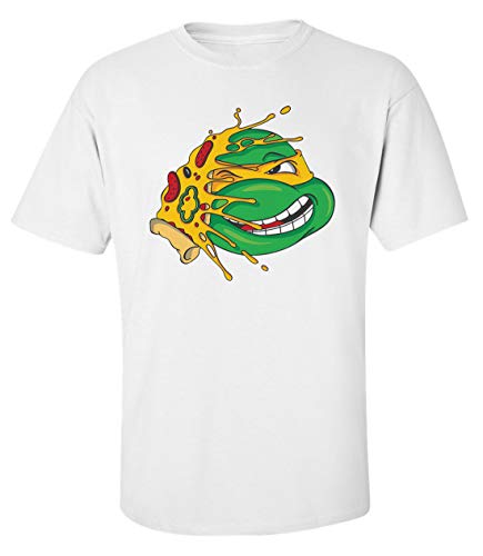Tortuga Ninja Pizza Divertido T-Shirt Camiseta para Hombre Blanca S