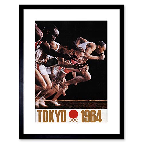 Wee Blue Coo Sport AD Exhibition Olympic Games Tokyo 1964 Framed Print F97X2433 Decoración de la Pared del Cartel Enmarcado impresión 9x7 Pulgadas