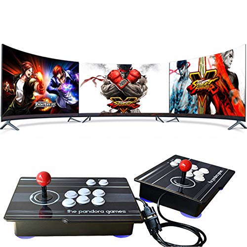 YUN Clock 3D Home Arcade Game Console Pandora's Box | 3333 Retro HD Games | 2 Player Game Controls | Full HD 1280x720P Video | Support Multiplayer Online | HDMI/VGA/USB/AUX Audio Output, GM09,J