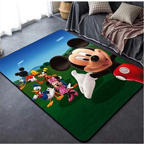 ZRY Alfombra Sala De Estar Estudio Dormitorio Mesita De Noche Baño Alfombra Antideslizante Moda Animación Europea Y Americana Habitación Infantil Alfombra Disney Mickey Mouse