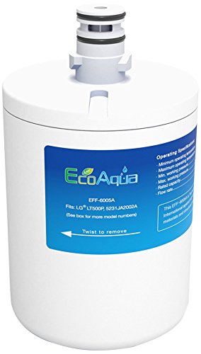 1x EcoAqua EFF-6005A Compatible LG LT500P - 5231JA2002A - 5231JA2002A-S filtro GRP207NGU Nevera