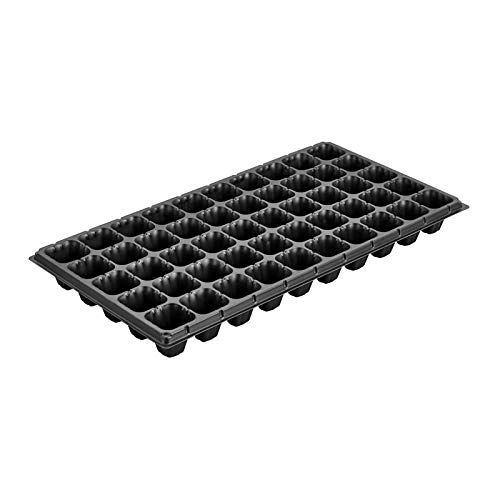 4X Bandejas de Plástico para Germinación de 50 Celdas - Bandejas de Cultivo de Semillas para Plantas (200 Celdas en Total)