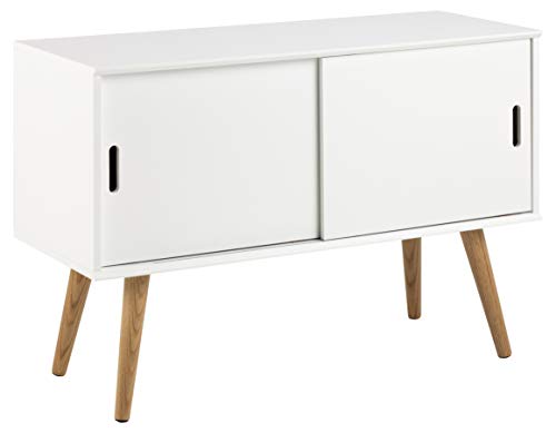 AC Design Furniture Aparador Mariela, Puertas 2 Piezas, Madera, Blanco, 100 x 38 x 69.5 cm