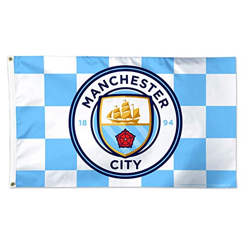 AEMAPE Manchester City F.C. Bandera 3 'x5' Manchester City F.C. Bandera a Cuadros 3 'x5'