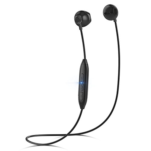 Auriculares Bluetooth magnético 4.1 Cascos inálambrico Deportivos con Micrófono Manos Libre Estéreo Headphones con cancelación de Ruido Anti-Sudor para Phone X / 8/7 Plus Samsung Android（Blanco）