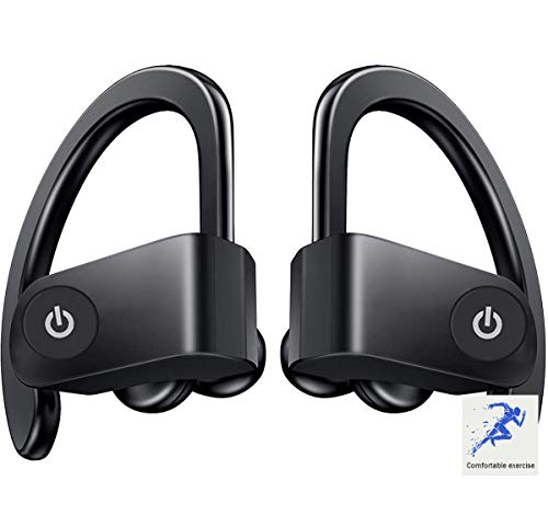 Auriculares Inalambricos Deportivos IPX7 Impermeable,Auriculares Bluetooth 5.0 3D Sonido Estéreo Microfono con Cancelación de Ruido Viajes, Deporte, In-Ear Auriculares para iPhone Android