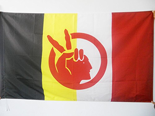 AZ FLAG Bandera del Movimiento INDÍGENA Estadounidense 150x90cm para Palo - Bandera American Indian Movement - Indios 90 x 150 cm