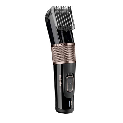 BaByliss E974E Cortapelos eléctrico, cuchillas profesionales de acero inoxidable, cuchillas grandes de 41mm, uso con/sin cable, 26 longitudes de corte de 0.5 a 25mm, color negro