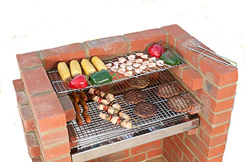 Barbacoa de ladrillos kit 100% acero inoxidable withwarming accesorio de acuerdo con la BS EN 1860: 2013 – 1 para seguridad y calidad diseño BKB 501 A