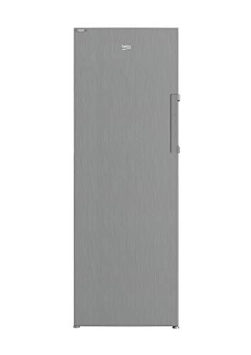 Beko RFNE290T45XPN - Congelador independiente sin congelación, pantalla interior, 7 compartimentos frontales transparentes, 5 cajones de congelación