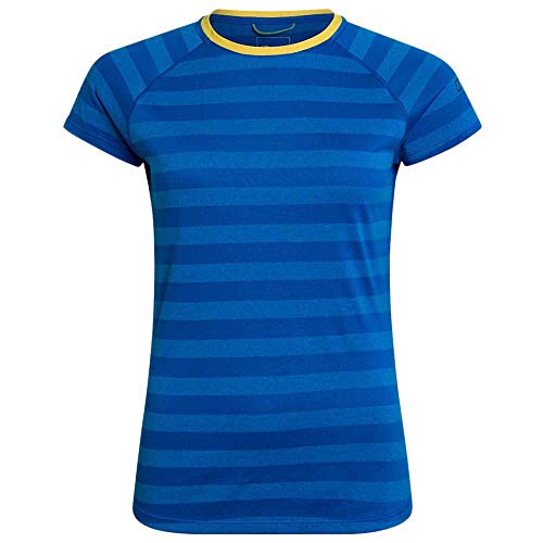Berghaus Stripe tee 2.0 Short Sleeve Crew Camiseta, Mujer, Daphne/Blithe, 38