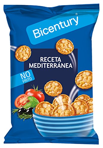 Bicentury - Mini tortitas - Producto de Aperitivo con Sabor Mediterráneo a Base de Cereales - 70 g - [Pack de 10]