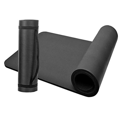 D-Work - Alfombra de suelo para gimnasia, fitness, yoga, 183 x 61 x 1 cm, NBR (negro)