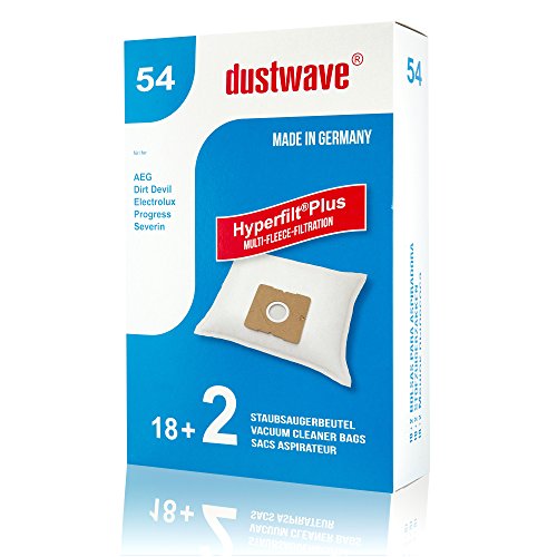 dustwave® - 20 bolsas para aspiradora SOLAC AB2750 Springtec Parquet 1.700 W/Bolsa para el polvo de marca fabricada en Alemania, incluye microfiltro