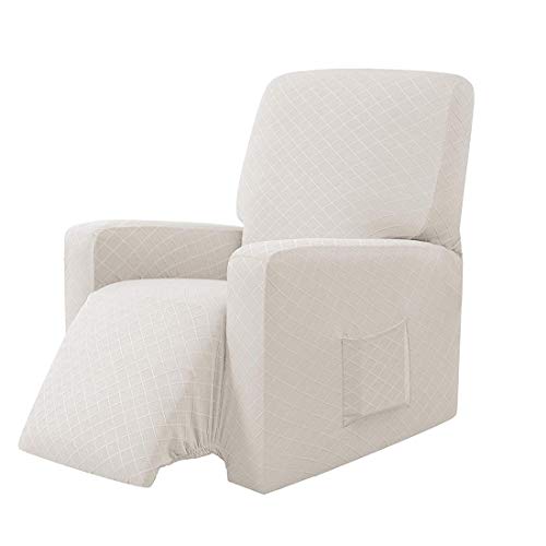 E EBETA Funda de Sillón Relax Elástica Completo Protector para Sillón Reclinable, Funda para sillón reclinable (Blanco)