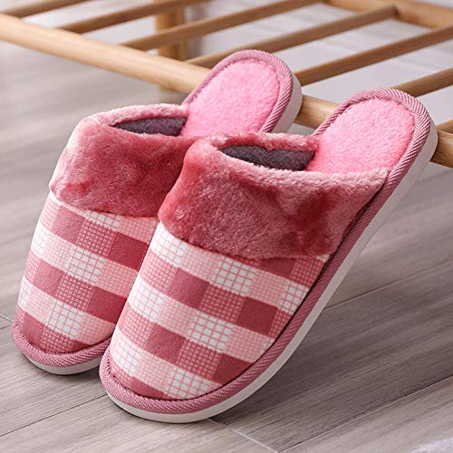 Eastbride CáLido Zapatos Invierno Hombre Pantuflas,Zapatillas de algodón de Interior Nuevas de Invierno 2020-Pink_44,Pantufla para Unisexo