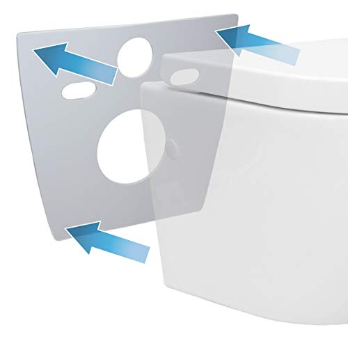 ECD Germany Tapete Aislamiento Acústico para Inodoros WC Suspendidos y Bidé Colgante 360x320 mm Retrete Universal Espuma de Polietileno Elástica Gris Protección Sonora de Baldosas para Sanitario