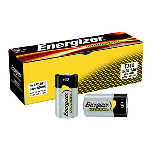 Energizer - Pack de 12 Pilas alcalinas Alkaline Industrial D / LR20