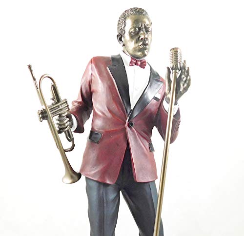 Figura de cantante de jazz con estatua de trompeta y músico masculino 76546