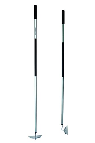 Fiskars Azada de jardín ergonómica, Longitud: 155 cm, Ancho: 18.5 cm, Cuchilla de acero/Mango de aluminio, Negro/Gris, 1000675