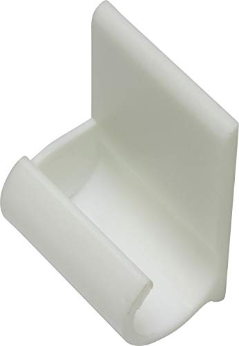 Gardinia Gancho Adhesivo para Barra de Cortina (diámetro, Color Blanco, plástico ABS, Ø 11+12 mm