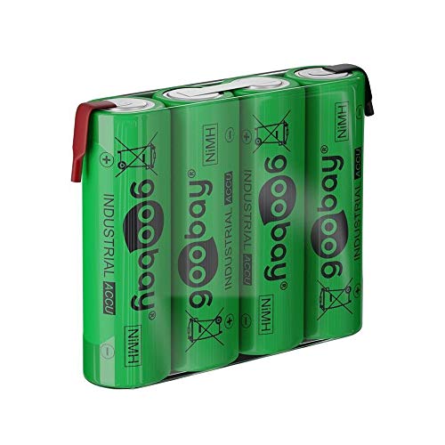 Goobay 4 x AA (Mignon) – 2100 mAh; 4 x AA (Mignon) – 2100 mAh, Verde – Soldadura (Z), de níquel Metal hidruro batería (NiMH), 4,8 V