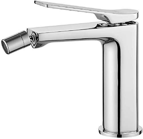 Ibergrif M15004 Praga, Grifo de Bidé, Mezclador de Lavabo, Cromo, Plata