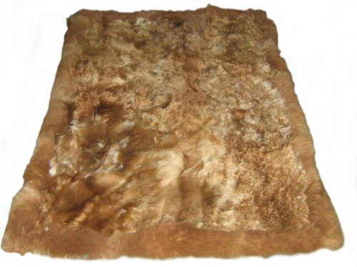 Jarabe Alpacaandmore Perú peruano de pelo largo de alfombras de alpaca pequeña de piel de pelo de la alfombra, piel, marrón, 300 x 200 cm