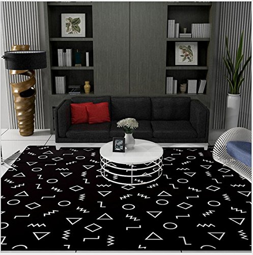 KOOCO Polyester 160x230cm Alfombra Suave Cinta Alfombrilla Antideslizante alfombras Mat Puerta Mesa de café alfombras para el Salón Dormitorio Mat