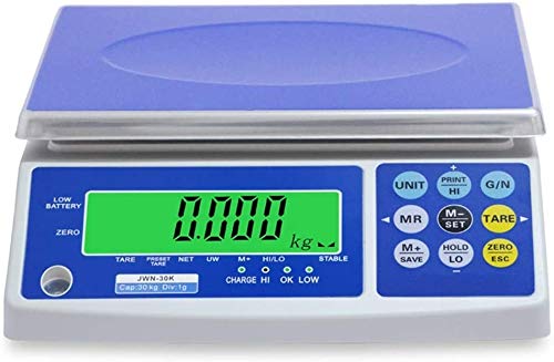 LBWARMB Báscula electrónica de cocina industrial de 0,1 g/30 kg de alta precisión de la plataforma de la báscula para la joyería de alimentos café (tamaño: 15 kg/0,5 g)
