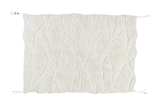 Lorena Canals Alfombra Lavable WOOLABLE Enkang Ivory - Natural - Pila: 100% Lana Base: Algodón Reciclado - 170x240 cm